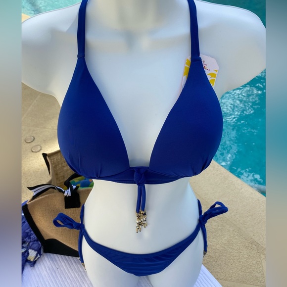 Blue bikini set. Imported. Made in Colombia - NEW with tags - Picture 5 of 13